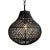 Organic Modern Black Wicker Bawang Pendant Light Small For Sale - Image 4 of 8