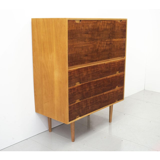 Wood Mid-Century Unit Hilleplan J Cherry Bureau by Robin Day for Hille, 1950s For Sale - Image 7 of 11