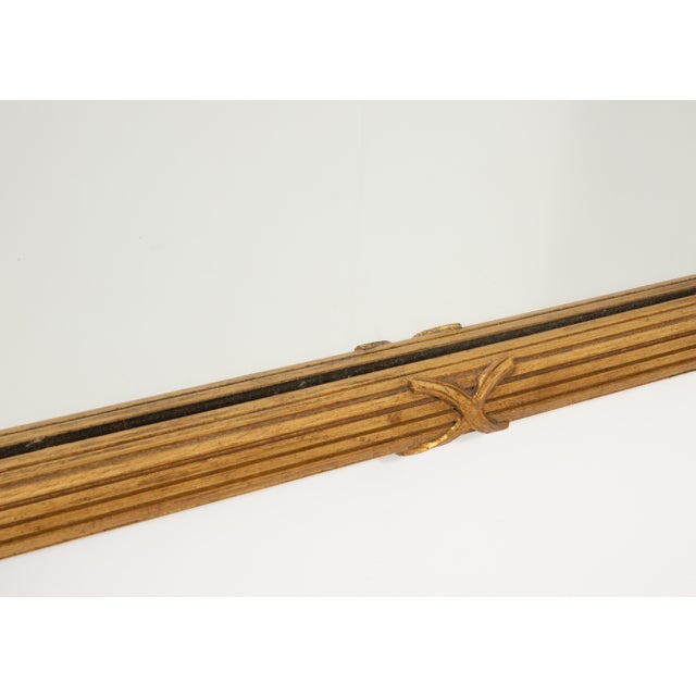 Reeded Gilt Acanthus Leaf Neoclassical Italian Carved Plaster Wood Mirror 1950s One of Two Matching Non Identical For Sale - Image 10 of 14