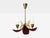 1950s Bent Karlby, Pendant Light, Brass, Red Lacquered Metal, Glass For Sale - Image 4 of 11
