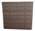 Taupe & Cream Striped 10-Drawer Chest With Brass-Tone Knobs For Sale