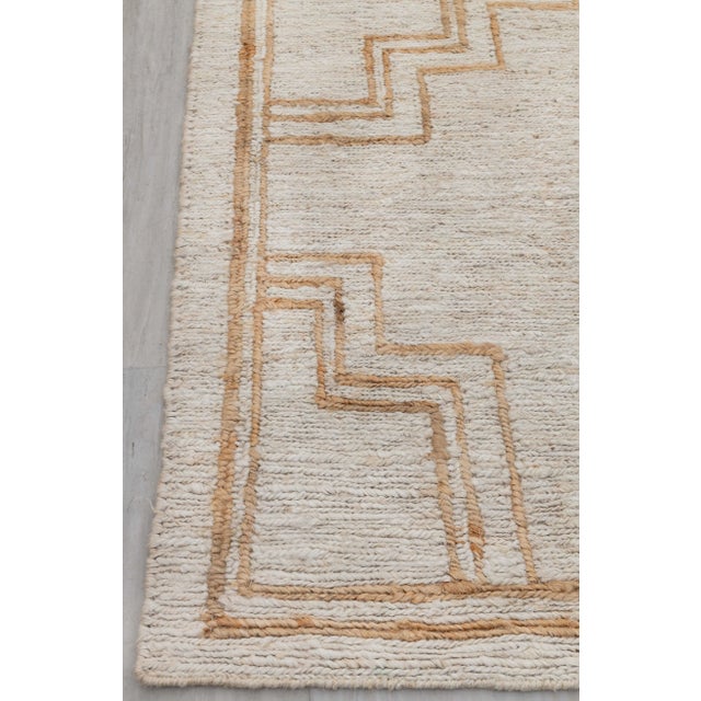 8x10Ft. Natural Jute Cream Taureg Inspired Soumek Jute Hand Woven Rug For Sale - Image 11 of 12