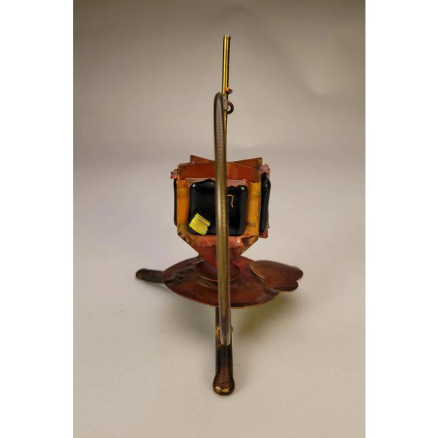 Mid-Century Modern Artistic Metal Glass Dreidel For Sale - Image 3 of 11