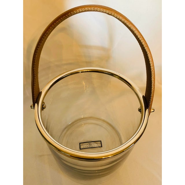 Barclay Butera Zodax Barclay Butera Equestrian Ice Bucket with Leather Handle For Sale - Image 4 of 13