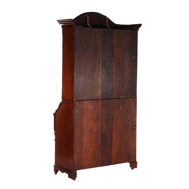 Mid 19th Century Antique Neoclassical Renaissance Revival Flame Mahogany Drop Front Secretary For Sale - Image 5 of 14