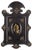 Small Louis Philippe Black Wooden Wall Hanging Key Cabinet, 1890s For Sale