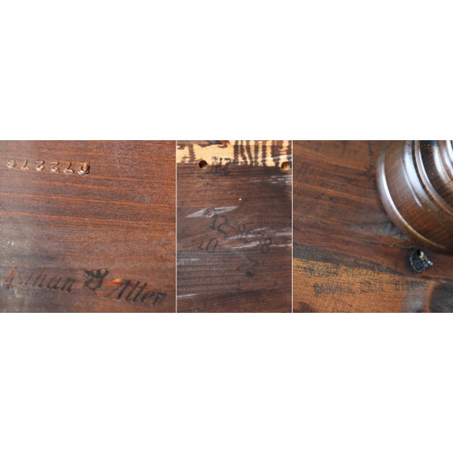 1970s Mid Century Modern Ethan Allen Cog Wheel Spinning Gear Sprocket Table and Floor Side Table Lamp Set - 2 Pieces For Sale - Image 9 of 11