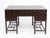 Chocolate 1960's Anglo Chinese Bamboo Parquet Hardwood Campaign Desk For Sale - Image 8 of 11