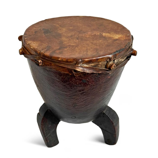 Antique Rare Pygmy Drum Late 1800s For Sale In Los Angeles - Image 6 of 8