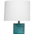 This hand-blown glass table lamp brings the calming palette of coastal waters into your living room or bedroom with layers...