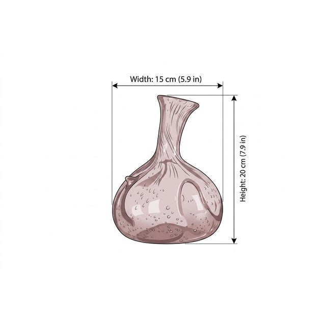 Amethyst Bullicante Glass Vase, Murano, 1990s For Sale - Image 12 of 13