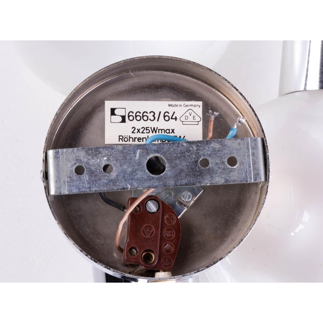 Silver Chrome Sconces by Motoko Ishii for Staff, 1970s, Set of 2 For Sale - Image 8 of 9