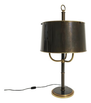 Mid-Century Modern Brass Table Lamp with Burnished Shade, 1960s