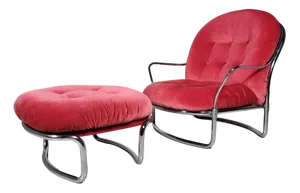 915 Lounge Chair with Ottoman attributed to Carlo De Carli for Cinova, 1960s, Set of 2