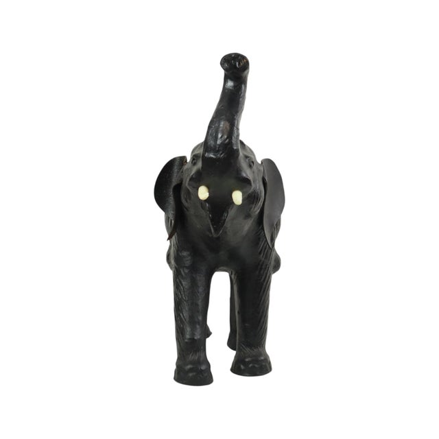 Large Vintage Leather Elephant in the style of Omersa, 1970s For Sale - Image 3 of 13