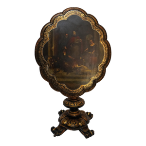 19th Century Victorian Papier Mache Tilt Top Table