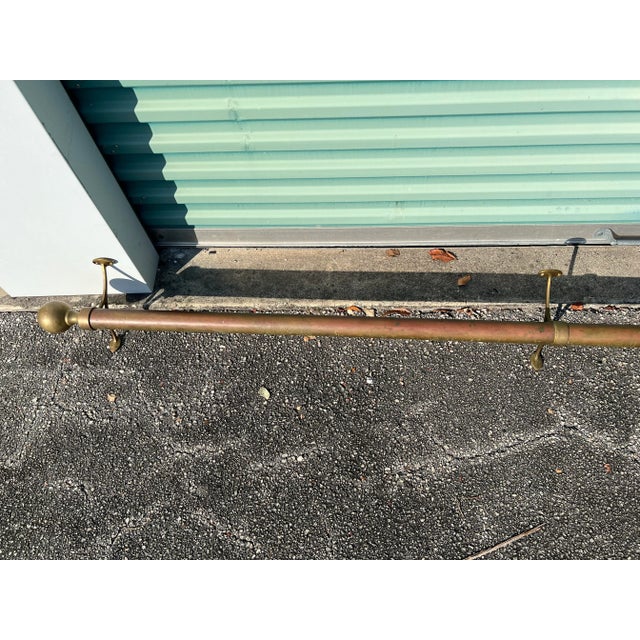 Vintage Brass Foot Rail For Sale - Image 4 of 10