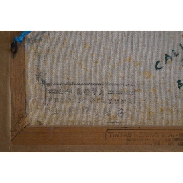 1970s Bahia Brazil Artist Calixto Sales Painting For Sale - Image 10 of 10