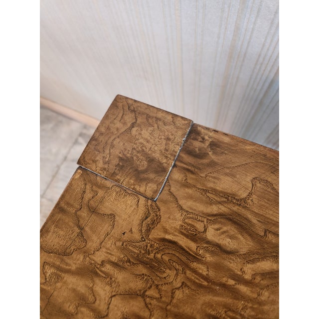 Wood 1970s Olivewood Burl Side Table Milo Baughman for Lane Altavista For Sale - Image 7 of 18