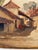 Watercolor on paper by Frank Wesley of a village scene with figures titled on the back "The New Baby." Signed and dated...