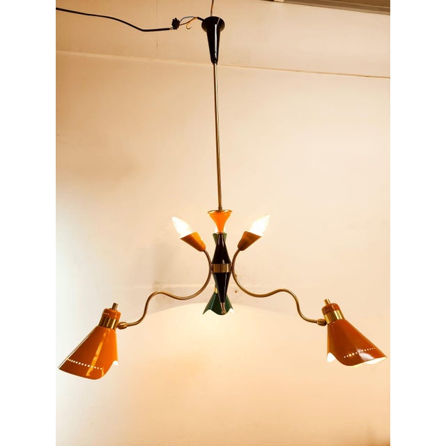 Pendant with Adjustable Multicolor Domes, in Very Good conditions. Designed 1960 to 1969 Up to 250V (Europe/UK...