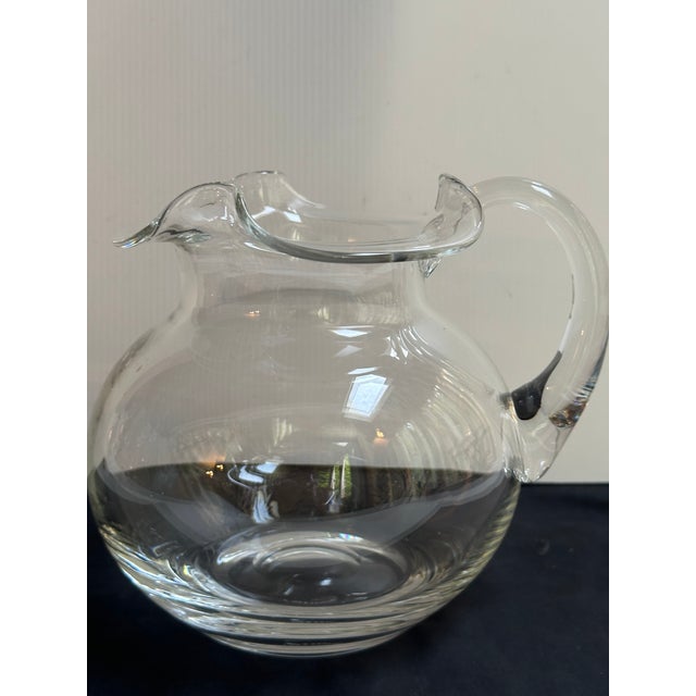 1980s Tiffany & Co. Crystal 7" Tall Pitcher Barware For Sale - Image 16 of 17