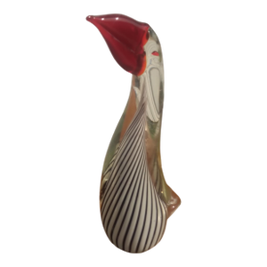 Late 20th Century San Pacific Handblown Glass Parrot