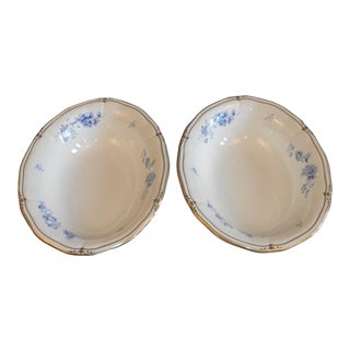 Ashbury Wedgwood Bone China Oval Vegetable Serving Bowls Made in England - Set of 2 For Sale