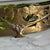 Early 19th Century Vintage Art Nouveau Centerpiece Bowl With Green Glass Insert and Flowing Lines & Ginkgo Leaf Motifs 18.75"x9.5"x4.25" For Sale - Image 5 of 13