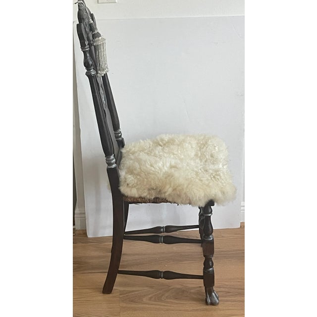 Wood Fabulous Antique American Jacobean Chair Redisigned For Sale - Image 7 of 12