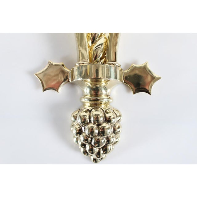 Art Nouveau Wall Lights in Brass in the style of Thorvald Bindesbøll, Denmark, 1900s, Set of 2 For Sale - Image 3 of 16