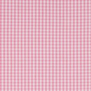 Schumacher Barnet Cotton Check Fabric in Blush For Sale