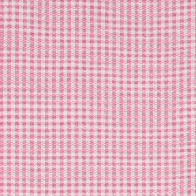 Schumacher Barnet Cotton Check Fabric in Blush For Sale