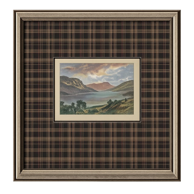 Late 19th Century Hand-Colored Scottish Highland Miniatures Custom Framed Watercolors Inspired by Historic Western Highland Views - Set of 7 For Sale In Milwaukee - Image 6 of 8