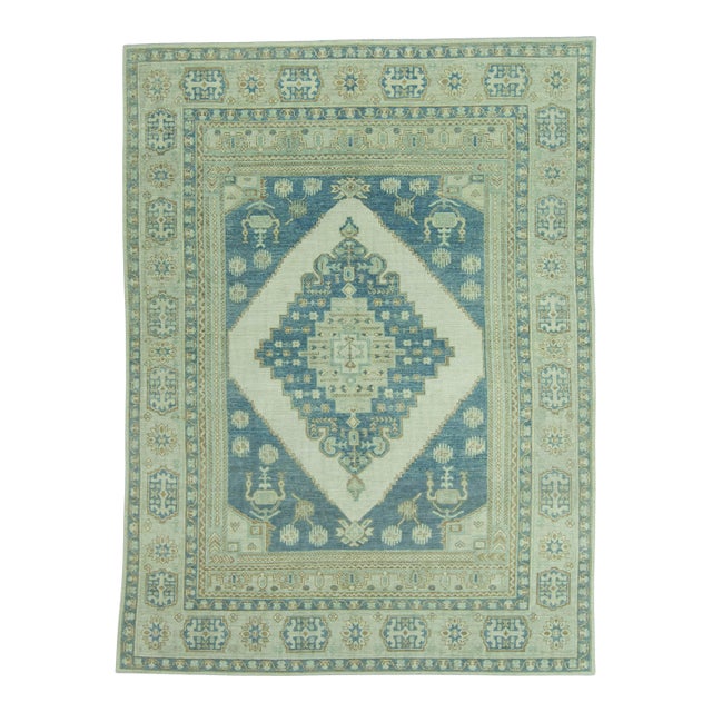 Turkish Oushak Antique Look Rug 9'2" x 12'4" #20091 For Sale