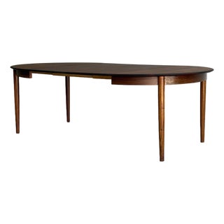 Danish Rosewood Oval Dining Table Expandable Table Denmark 1960s For Sale