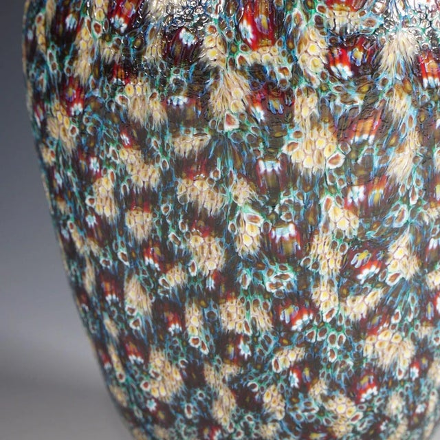 Vittorio Ferro Vase With Opaque Murrine Murano Ca. 2000s For Sale - Image 4 of 8