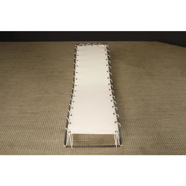 Walter Lamb for Brown Jordan Bronze 'Waikiki' Rocking Chaise, 1960s, New Canvas For Sale - Image 14 of 18