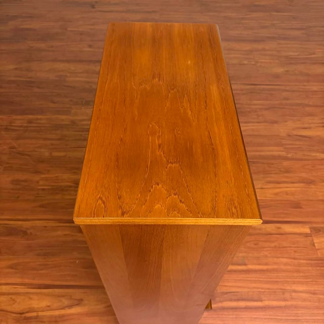 Small Teak Glass Door Display Cabinet For Sale In Seattle - Image 6 of 9