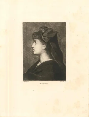 Eugène Delâtre after Jean Benner, Alsacienne, Original Etching