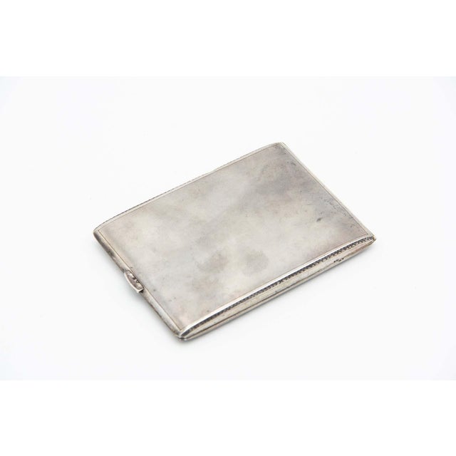 Rectangular Silver Cigarette Case, in Good conditions. Designed 1920 to 1949