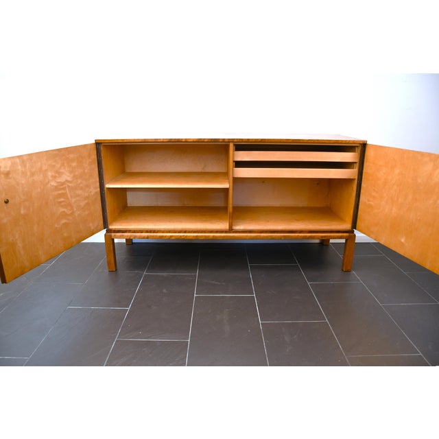 Rare Swedish Grace Flamed Birch and Maccasar Sideboard by Svenska Möbelfabrikerna SMF, late 1920´s. Very nice and rare...