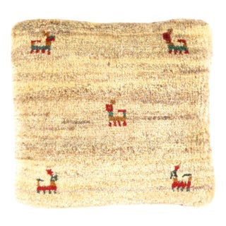 Pasargad Dc Fine Hand Knotted Persian Gabbeh Pillow For Sale