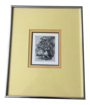 1968 Lithograph by Japanese Artist, Yoko Mori Signed / Numbered (4/6), Framed