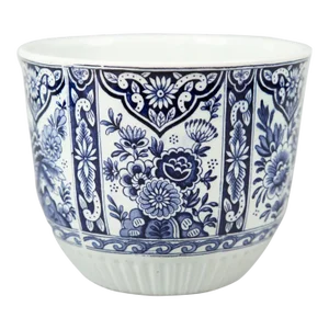 Mid-20th Century Blue and White Delft Cachepot Planter