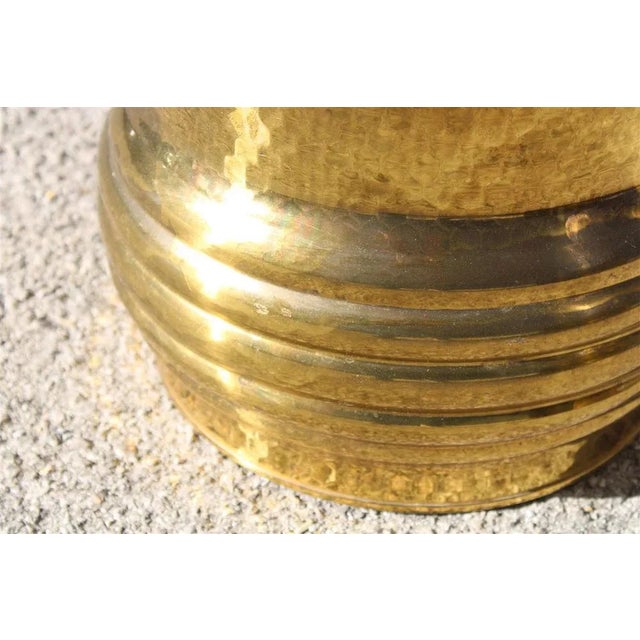 Metal Round Solid Brass Plant Holder, Italy, 1970s For Sale - Image 7 of 8