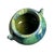 Antique Arts & Crafts Blue & Green Onyx Drip Glaze McCoy Pottery Planter Vase For Sale - Image 4 of 5