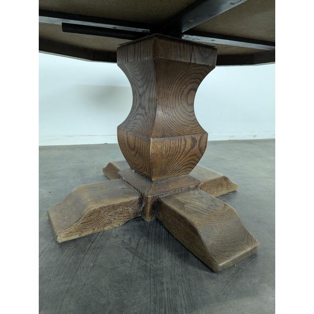 Modular Oak and Ceramic Table by Barois For Sale - Image 6 of 7