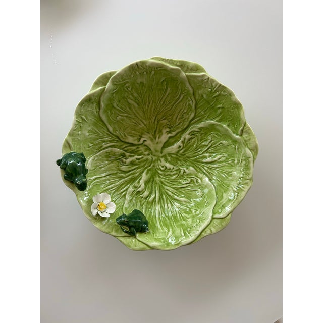 【Italy vintage】Cabbage Bowl  キャベツボウル Vintage Cabbage Bowl With Lid Majolica Ceramics Soup Salad