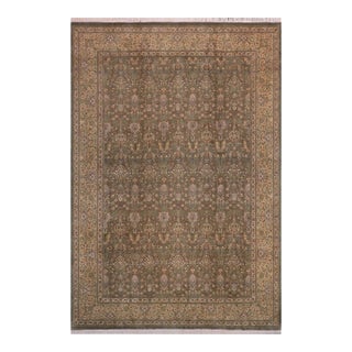 Pak-Persian Green/Gold Wool Rug - 10'2'' X 14'3'' For Sale